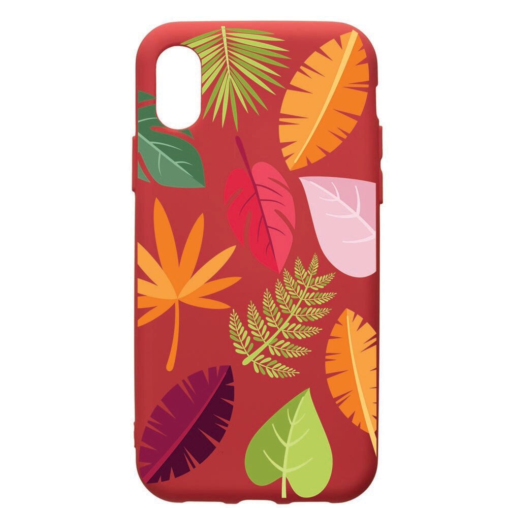 Husa de protectie Xiaomi Redmi 7A, Feathers, silicon, cu interiorul din material textil, protectie camera, Red, PR151