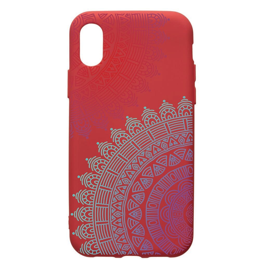 Husa de protectie Xiaomi Redmi 7A, Lace, silicon, cu interiorul din material textil, protectie camera, Red, PR176