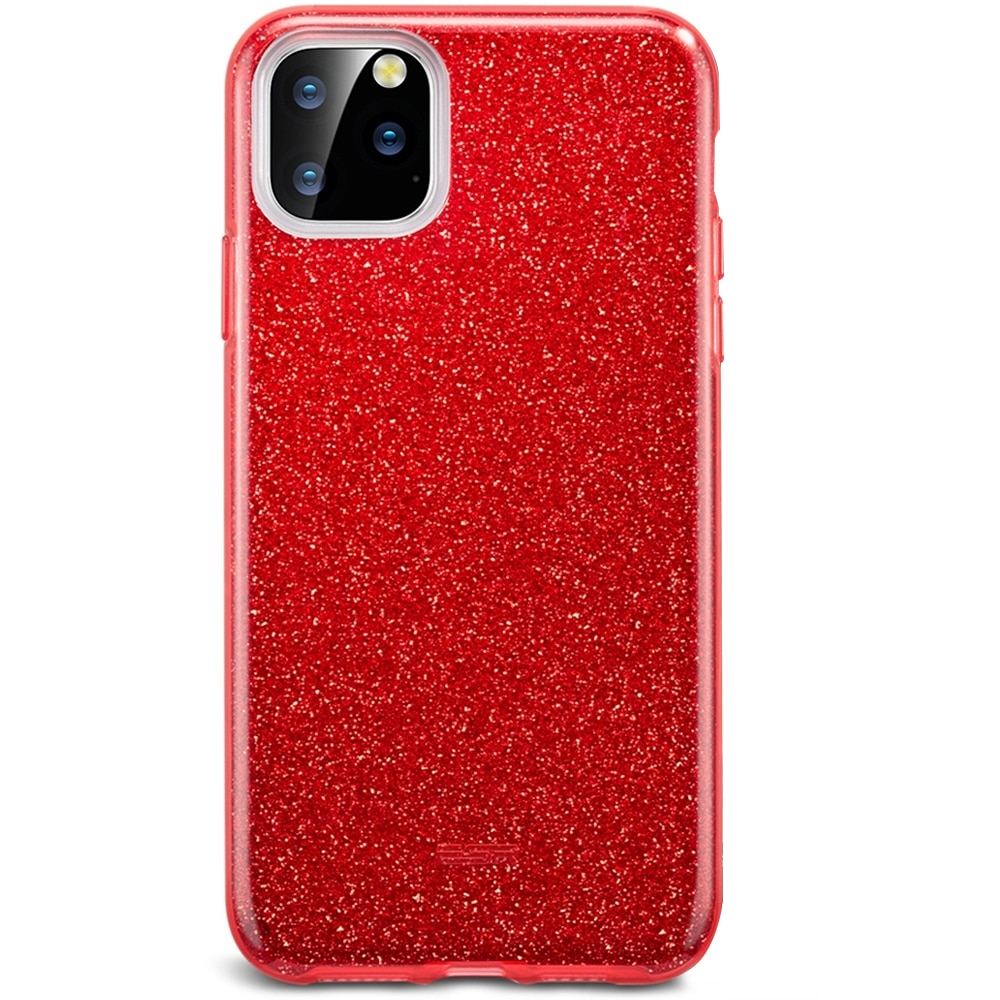 Husa Esr Makeup Serie Bling Glitter compatibila cu iPhone 11 Pro Max, Red