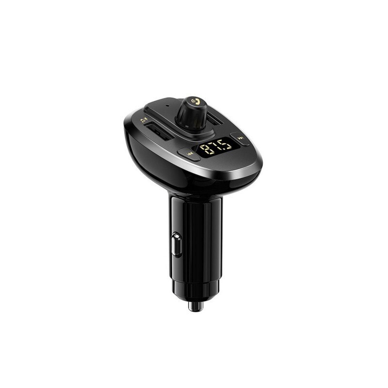 Incarcator Auto Premium Remax Cu Modulator Fm, 2 X Usb 3a, Display Afisare, Aux, Tf Card, Negru Rcc109