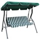 Balansoar 3 locuri Heinner, 177x110x146 cm, otel/poliester, verde