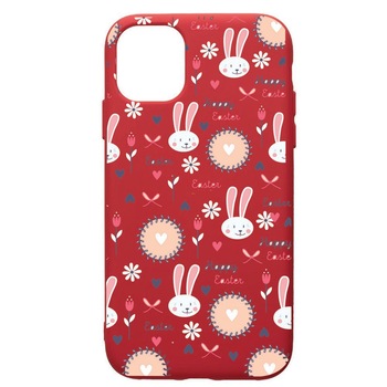 Husa de protectie Samsung Galaxy A41, Easter, silicon, cu interiorul din material textil, protectie camera, Red, PR189 Husa de protectie Samsung Galaxy A41, Easter, silicon, cu interiorul din material textil, protectie camera, Red, PR189
