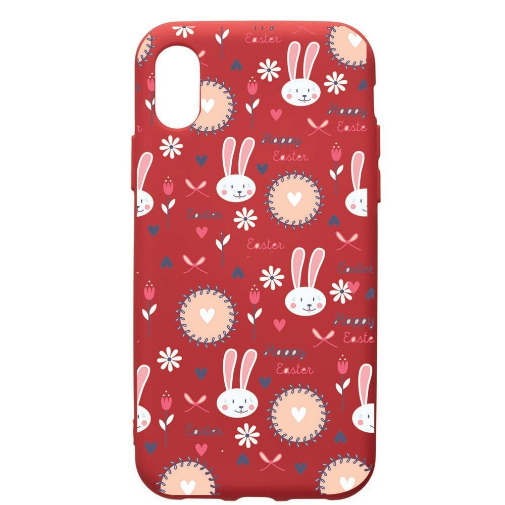 Husa de protectie Samsung Galaxy A01, Easter, silicon, cu interiorul din material textil, protectie camera, Red, PR189