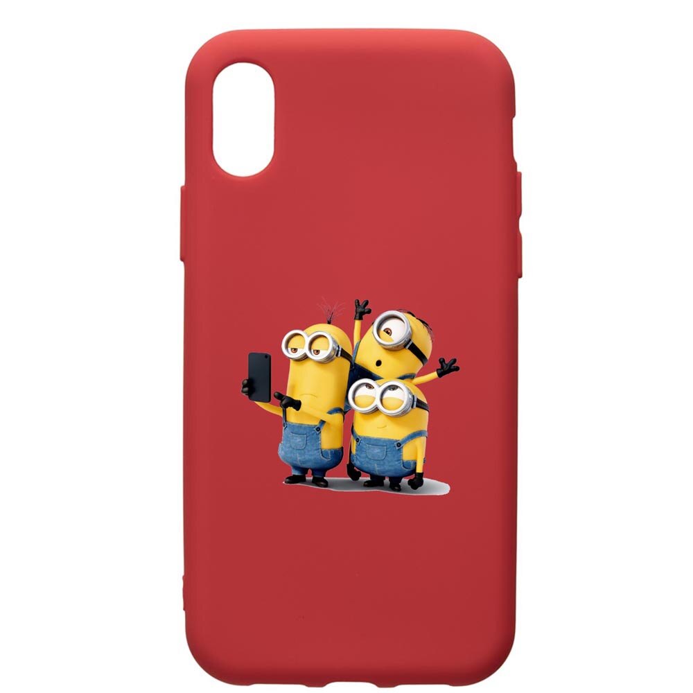 Husa de protectie Huawei Y5 2019, Minions, silicon, cu interiorul din material textil, protectie camera, Red, PR207