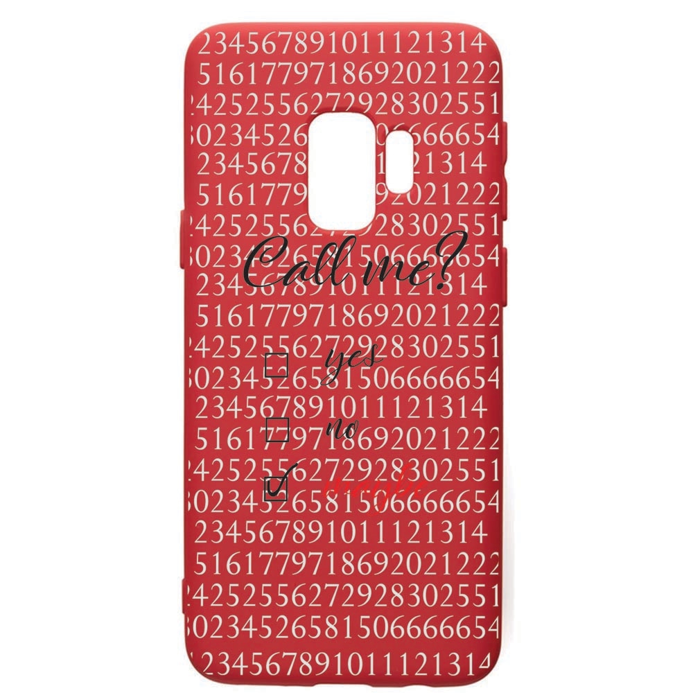 Husa de protectie Samsung Galaxy S9, Call Me, silicon, cu interiorul din material textil, protectie camera, Red, PR149