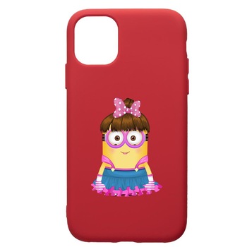 Husa de protectie Samsung Galaxy A51, Minions Keep Calm, silicon, cu interiorul din material textil, protectie camera, Red, PR209 Husa de protectie Samsung Galaxy A51, Minions Keep Calm, silicon, cu interiorul din material textil, protectie camera, Red, PR209