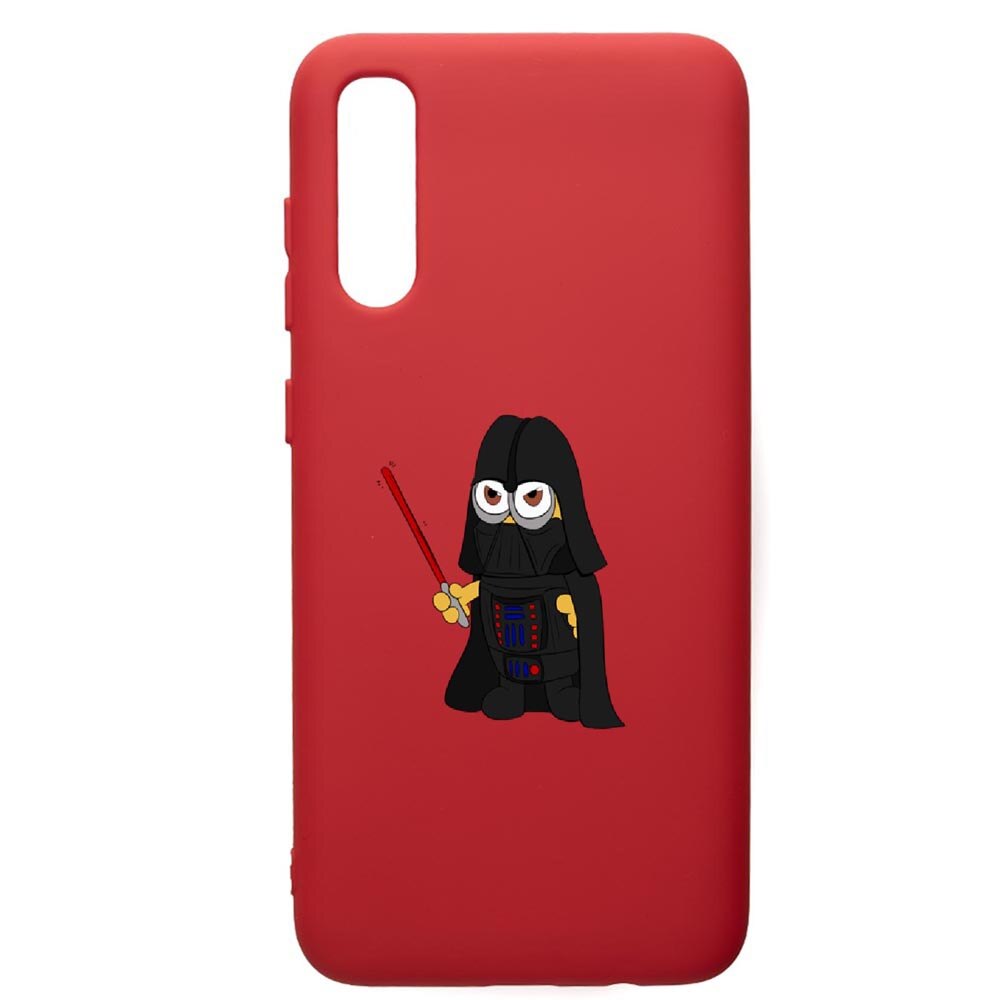 Husa de protectie Samsung Galaxy A50, Minion Star Wars, silicon, cu interiorul din material textil, protectie camera, Red, PR210