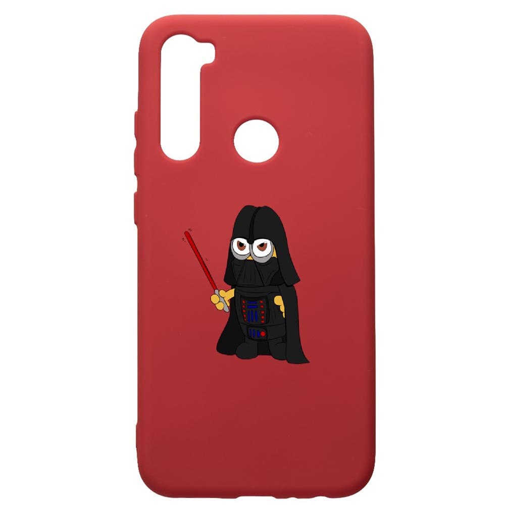 Husa de protectie Xiaomi Redmi Note 8, Minion Star Wars, silicon, cu interiorul din material textil, protectie camera, Red, PR210