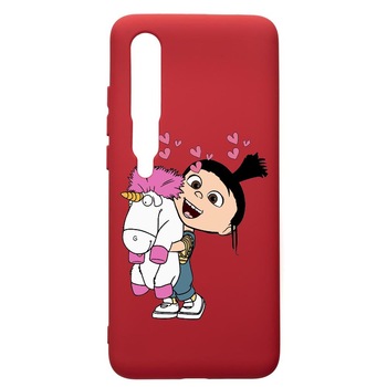 Husa de protectie Xiaomi Mi 10 / Mi 10 Pro, Despicable Me, Agnes, silicon, cu interiorul din material textil, protectie camera, Red, PR217 Husa de protectie Xiaomi Mi 10 / Mi 10 Pro, Despicable Me, Agnes, silicon, cu interiorul din material textil, protectie camera, Red, PR217