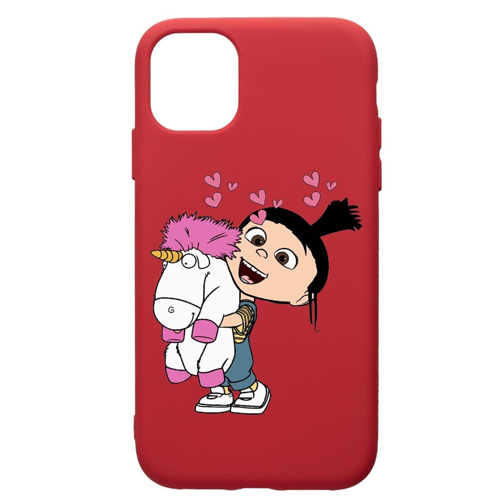 Husa de protectie Samsung Galaxy A51, Despicable Me, Agnes, silicon, cu interiorul din material textil, protectie camera, Red, PR217