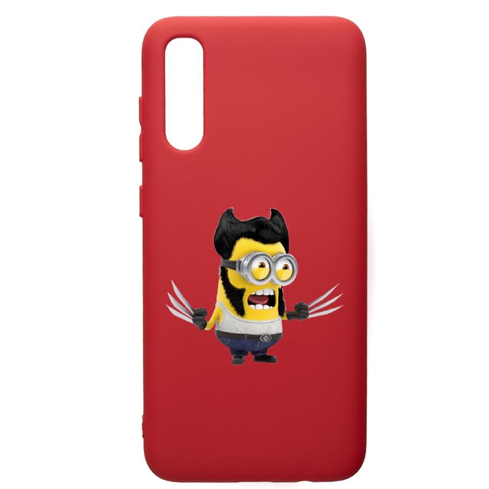 Husa de protectie Samsung Galaxy A30S, Minion X-Men, silicon, cu interiorul din material textil, protectie camera, Red, PR218