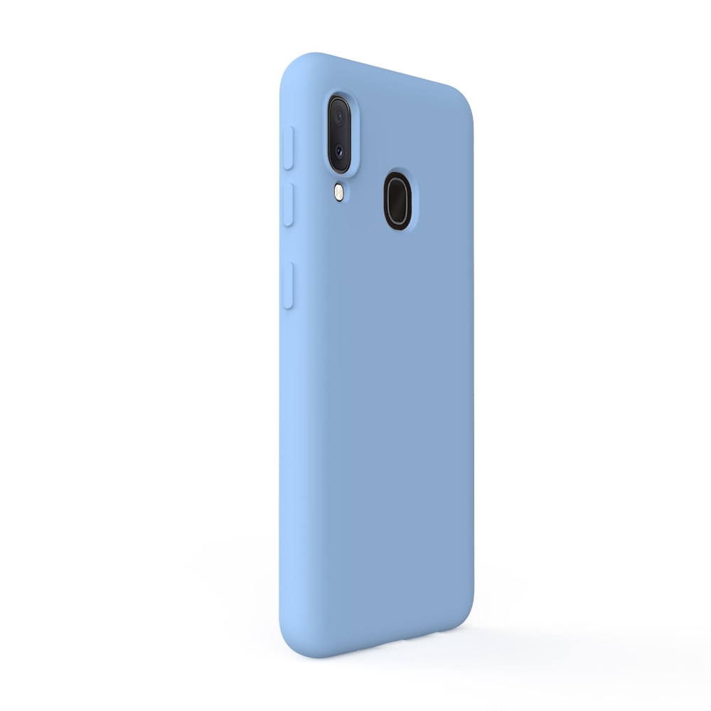 Husa Lemontti Silicon Soft Slim compatibila cu Samsung Galaxy A20e, Light Blue