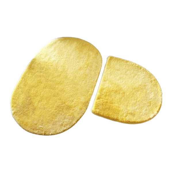 Set 2 covorase baie, 50x60 cm, 60x100cm, Alessia Home, Colors of Oval - Yellow