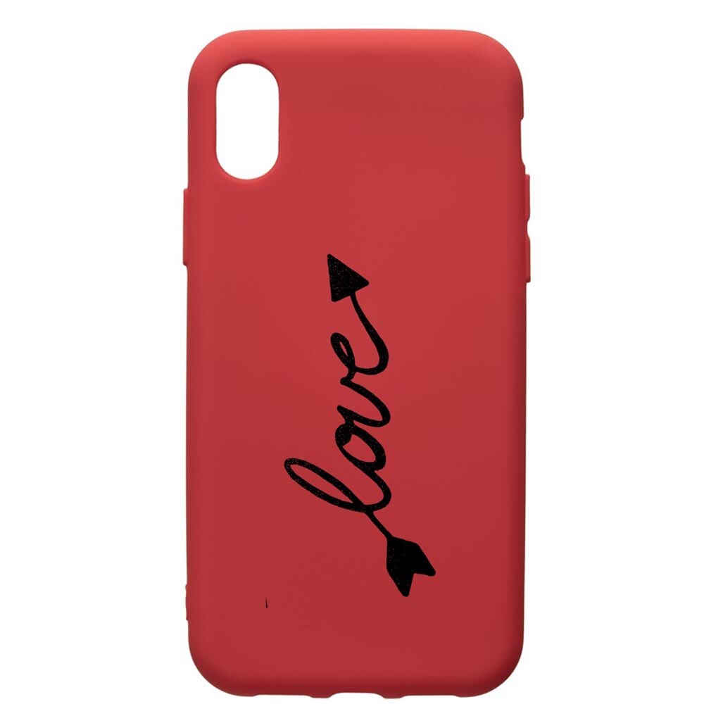 Husa de protectie Samsung Galaxy A10, Love, silicon, cu interiorul din material textil, protectie camera, Red, PR225