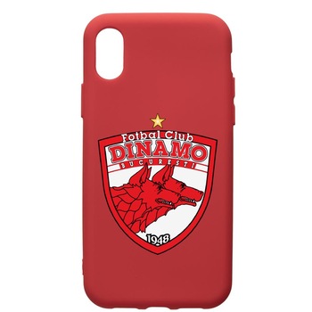 Husa de protectie Apple iPhone XR, Football, Dinamo, silicon, cu interiorul din material textil, protectie camera, Red, PR229 Husa de protectie Apple iPhone XR, Football, Dinamo, silicon, cu interiorul din material textil, protectie camera, Red, PR229