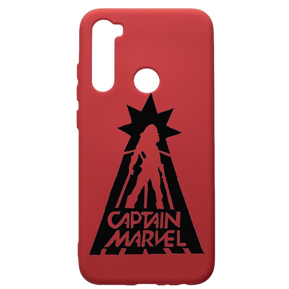 Husa de protectie Xiaomi Redmi Note 8, Captain, silicon, cu interiorul din material textil, protectie camera, Red, PR239