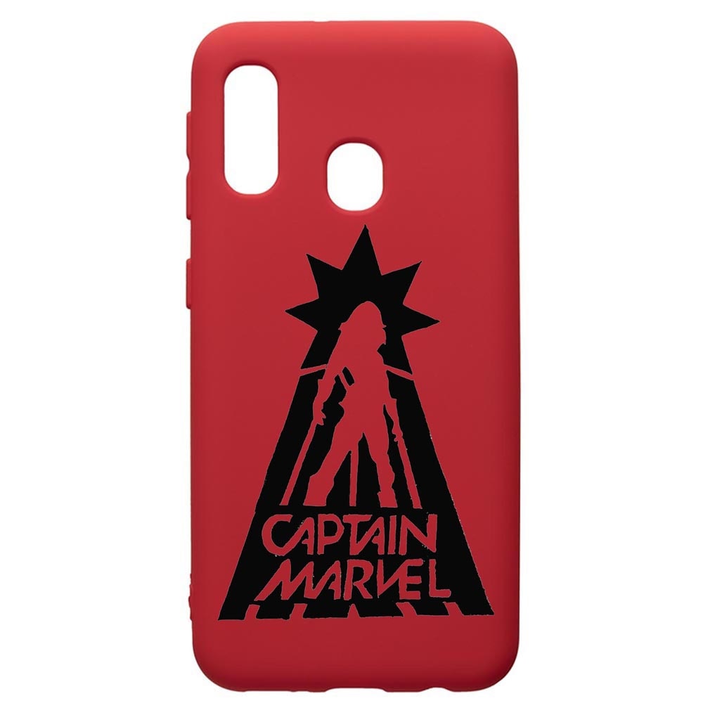 Husa de protectie Samsung Galaxy A40, Captain, silicon, cu interiorul din material textil, protectie camera, Red, PR239