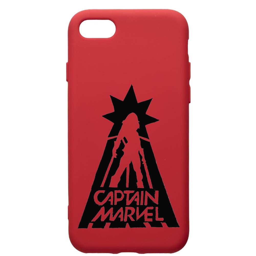 Husa de protectie Apple iPhone 8 Plus / iPhone 7 Plus, Captain, silicon, cu interiorul din material textil, protectie camera, Red, PR239