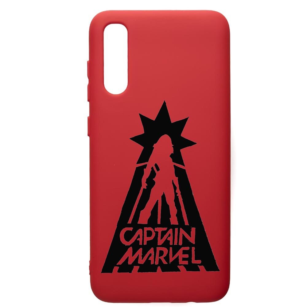 Husa de protectie Samsung Galaxy A70, Captain, silicon, cu interiorul din material textil, protectie camera, Red, PR239