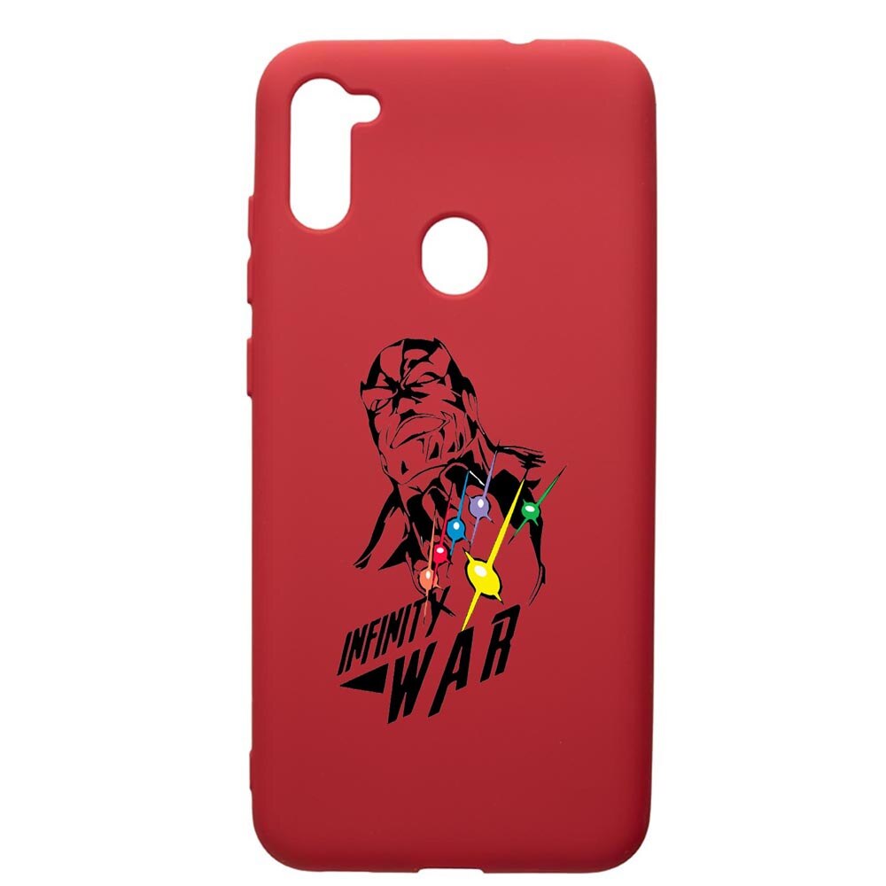 Husa de protectie Samsung Galaxy A11, Avangers, silicon, cu interiorul din material textil, protectie camera, Red, PR242