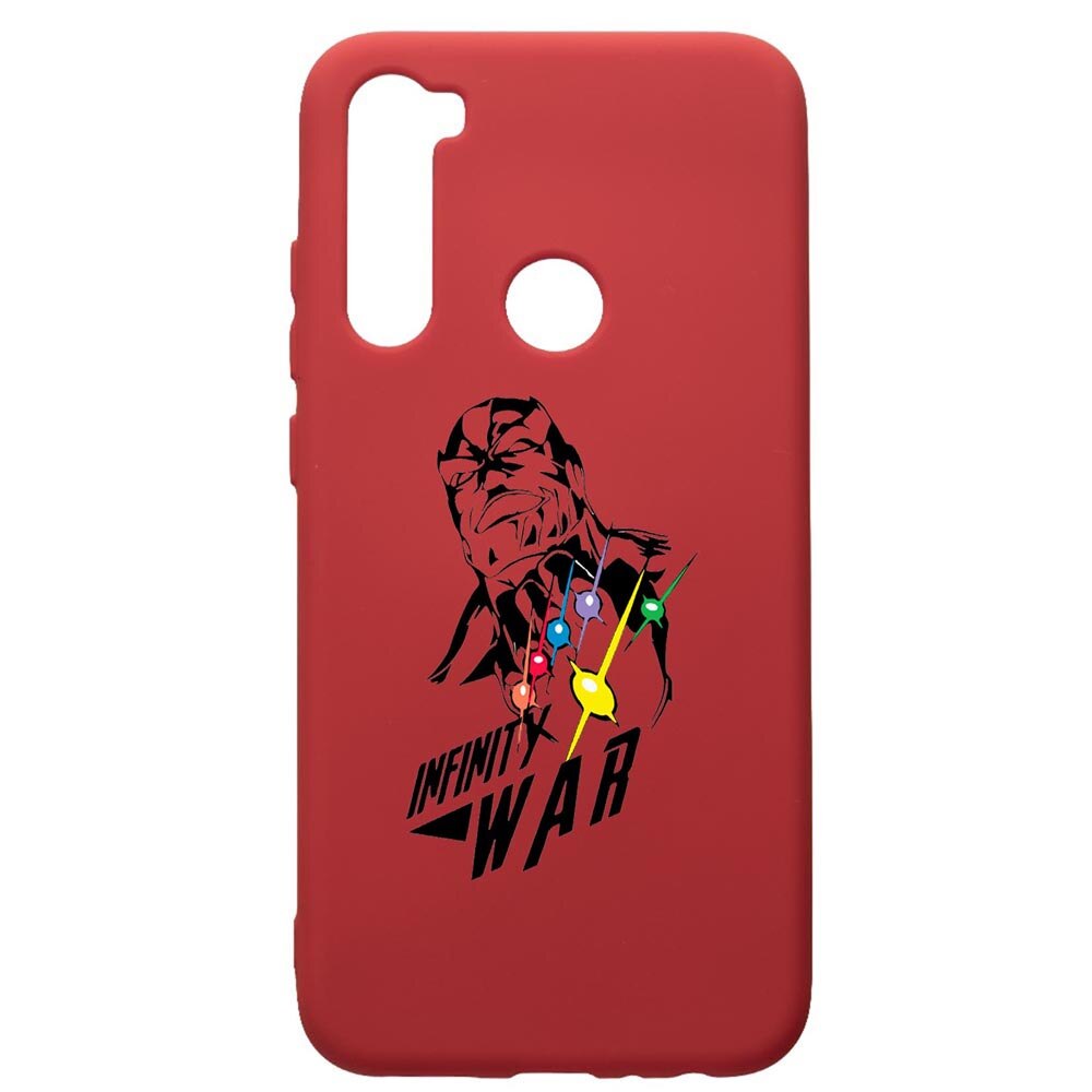 Husa de protectie Xiaomi Redmi Note 8, Avangers, silicon, cu interiorul din material textil, protectie camera, Red, PR242
