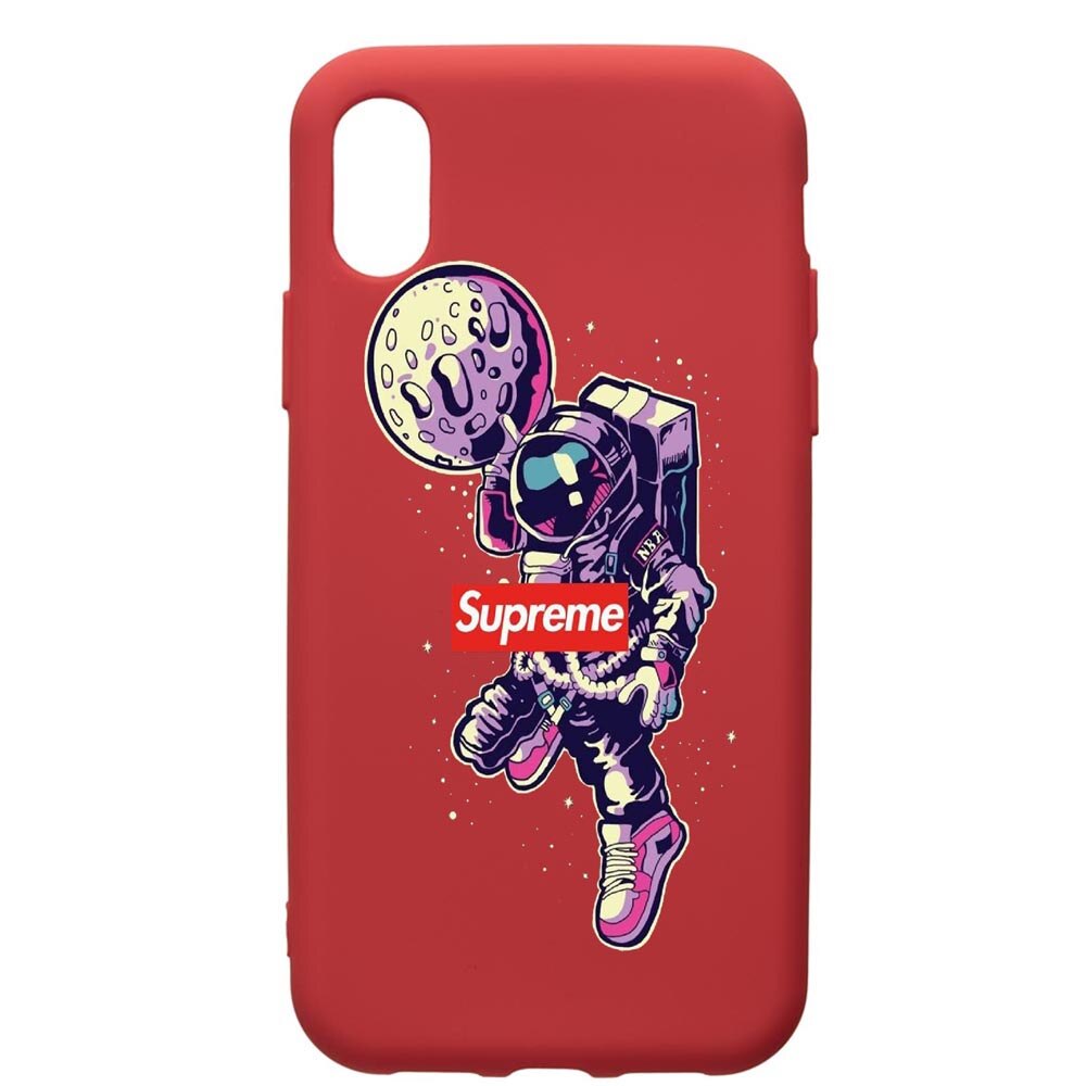 Husa de protectie Samsung Galaxy A10, Supreme, Astronaut, silicon, cu interiorul din material textil, protectie camera, Red, PR254