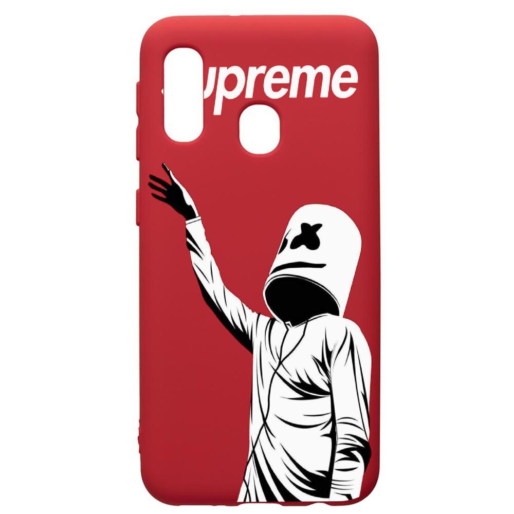 Husa de protectie Samsung Galaxy A40, Supreme, Marsmello, silicon, cu interiorul din material textil, protectie camera, Red, PR255