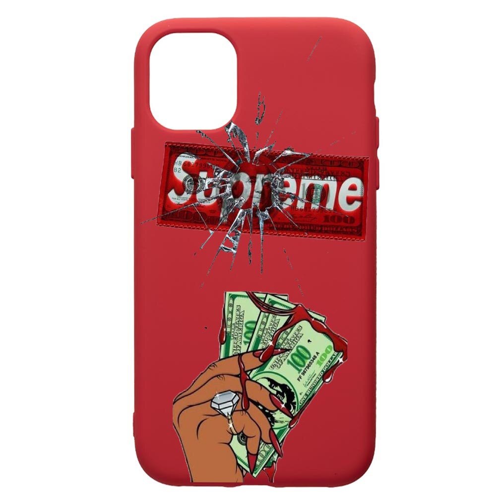 Husa de protectie Apple iPhone 11, Supreme, Monay, silicon, cu interiorul din material textil, protectie camera, Red, PR257