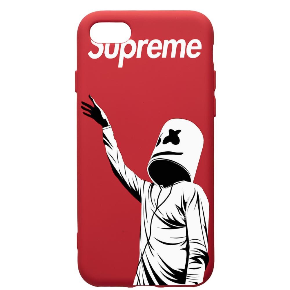 Husa de protectie Apple iPhone SE 2 / iPhone 8 / iPhone 7, Supreme, Marsmello, silicon, cu interiorul din material textil, protectie camera, Red, PR255