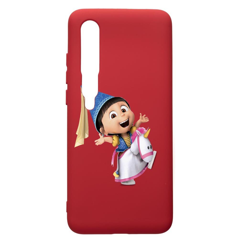 Husa de protectie Xiaomi Mi 10 / Mi 10 Pro, Despicable Me, Agnes, silicon, cu interiorul din material textil, protectie camera, Red, PR220
