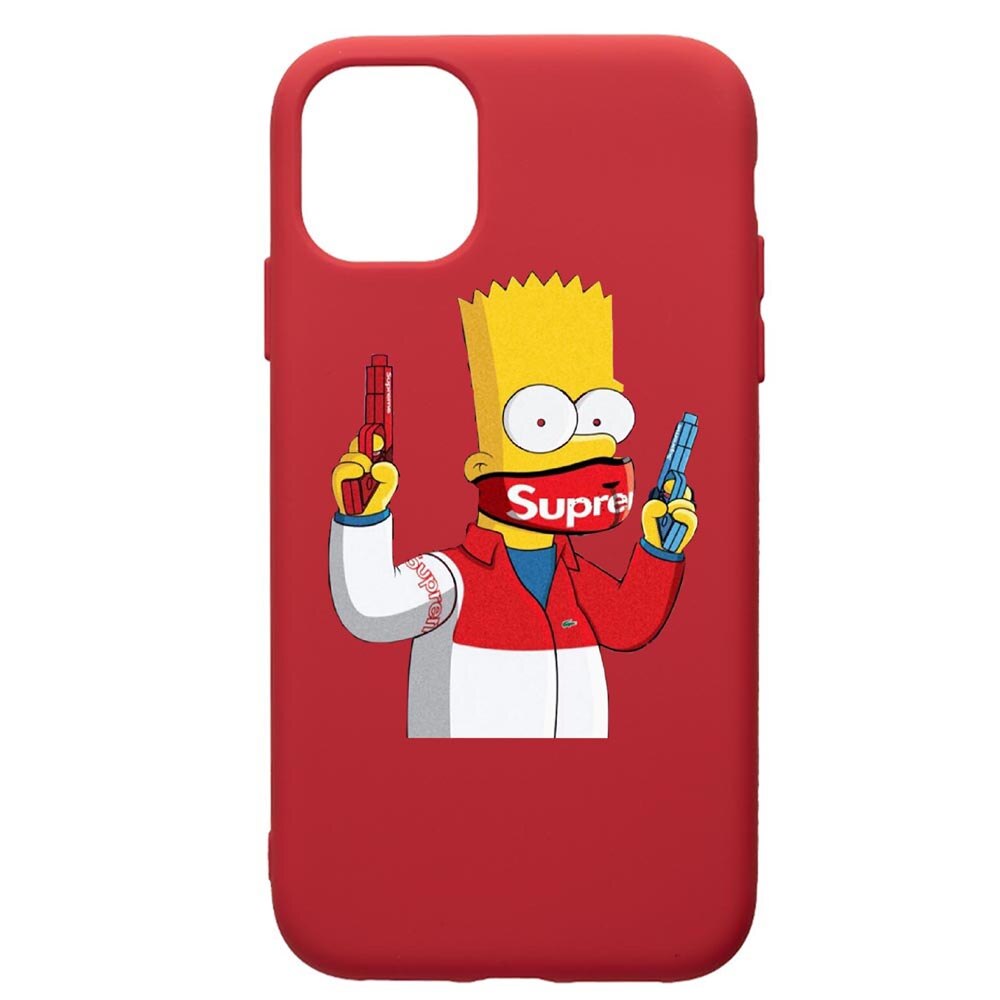 Husa de protectie Samsung Galaxy A51, Supreme, The Simpsons, silicon, cu interiorul din material textil, protectie camera, Red, PR270