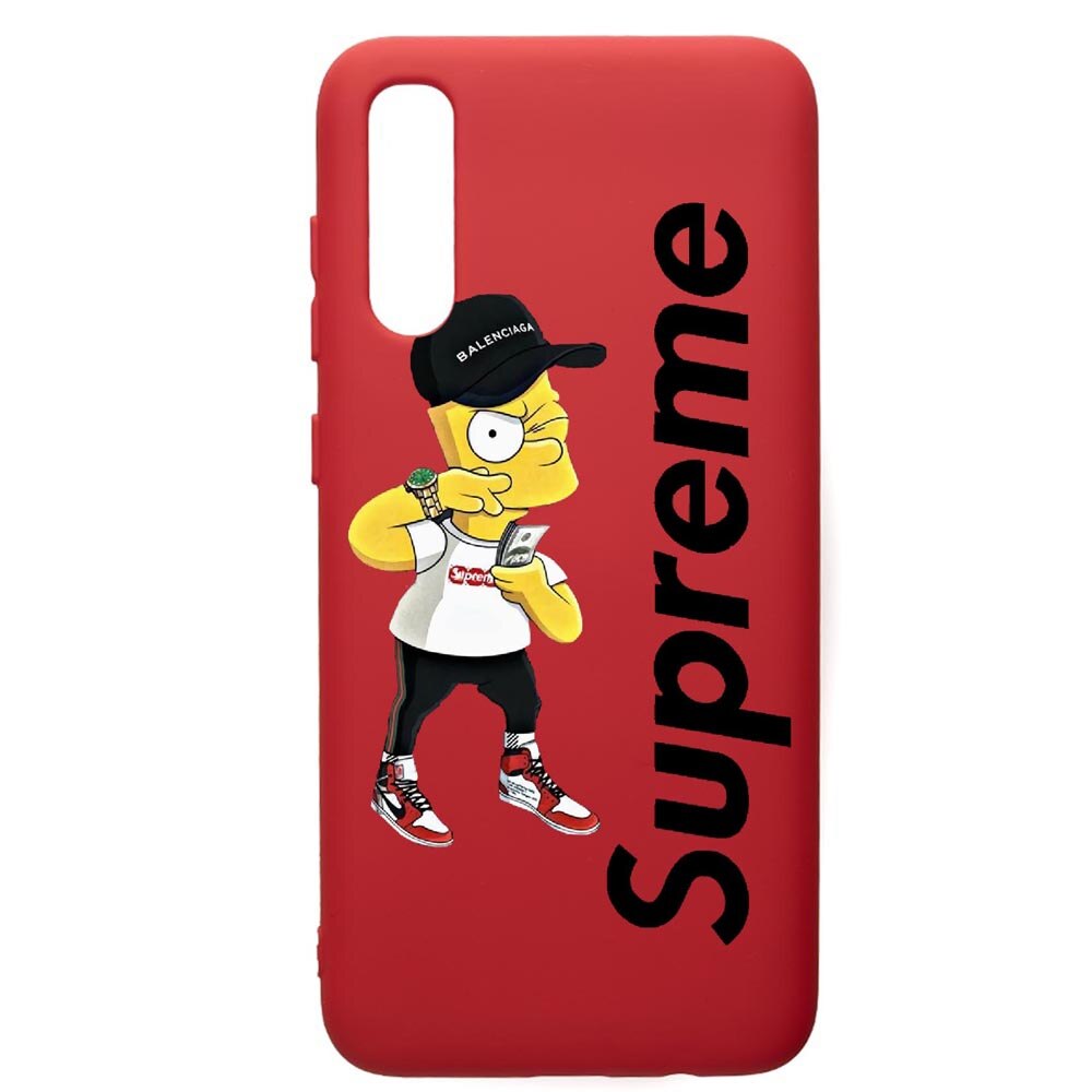 Husa de protectie Samsung Galaxy A70, Supreme, The Simpsons, silicon, cu interiorul din material textil, protectie camera, Red, PR258