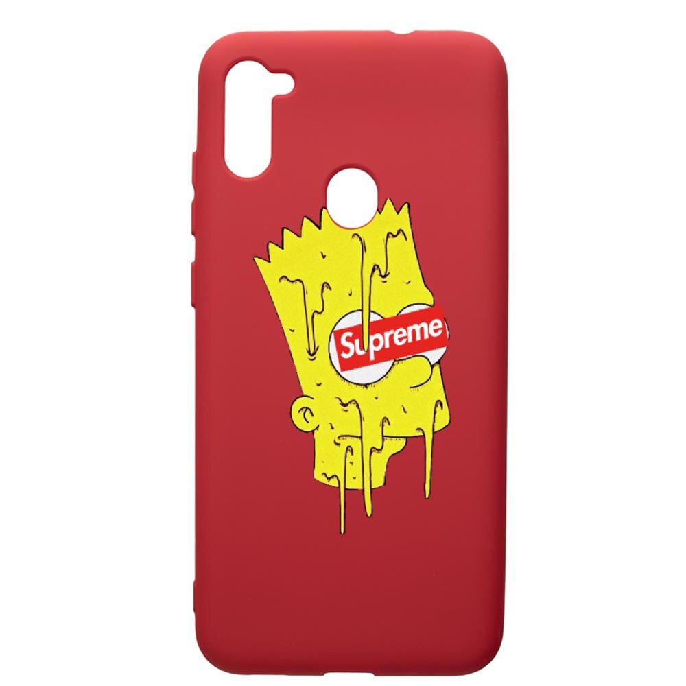 Husa de protectie Samsung Galaxy A11, Supreme, The Simpsons, silicon, cu interiorul din material textil, protectie camera, Red, PR267