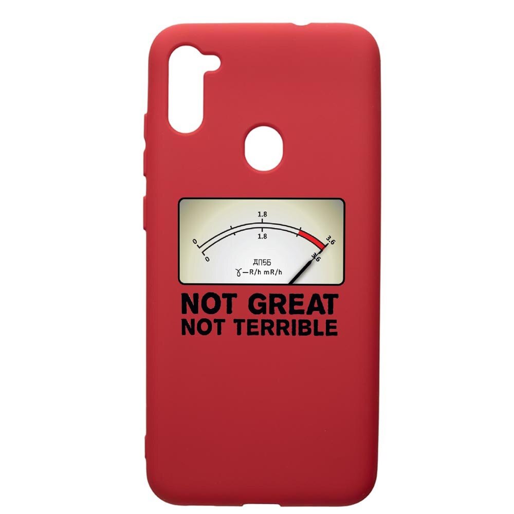 Husa de protectie Samsung Galaxy A11, Chernobyl, silicon, cu interiorul din material textil, protectie camera, Red, PR276