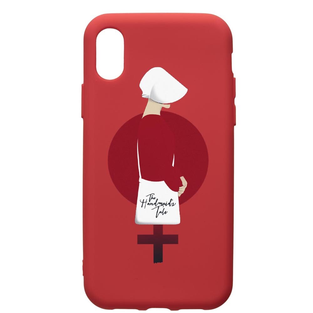 Husa de protectie Xiaomi Redmi 7A, The Handmaid's Tale, silicon, cu interiorul din material textil, protectie camera, Red, PR283