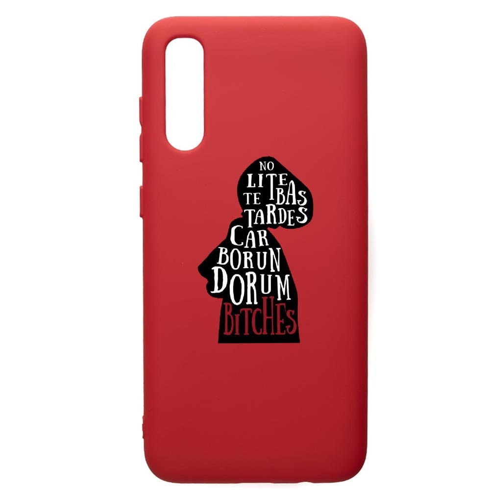 Husa de protectie Samsung Galaxy A70, The Handmaid's Tale, silicon, cu interiorul din material textil, protectie camera, Red, PR282