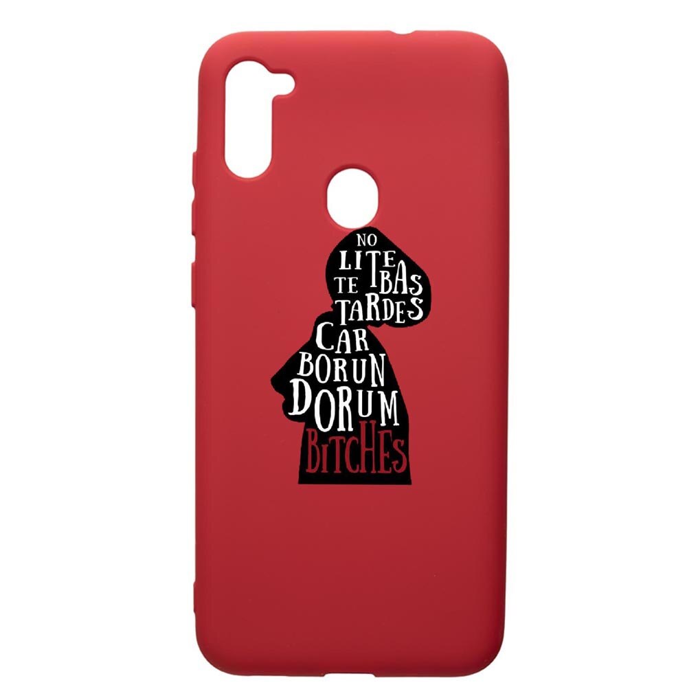 Husa de protectie Samsung Galaxy A11, The Handmaid's Tale, silicon, cu interiorul din material textil, protectie camera, Red, PR282