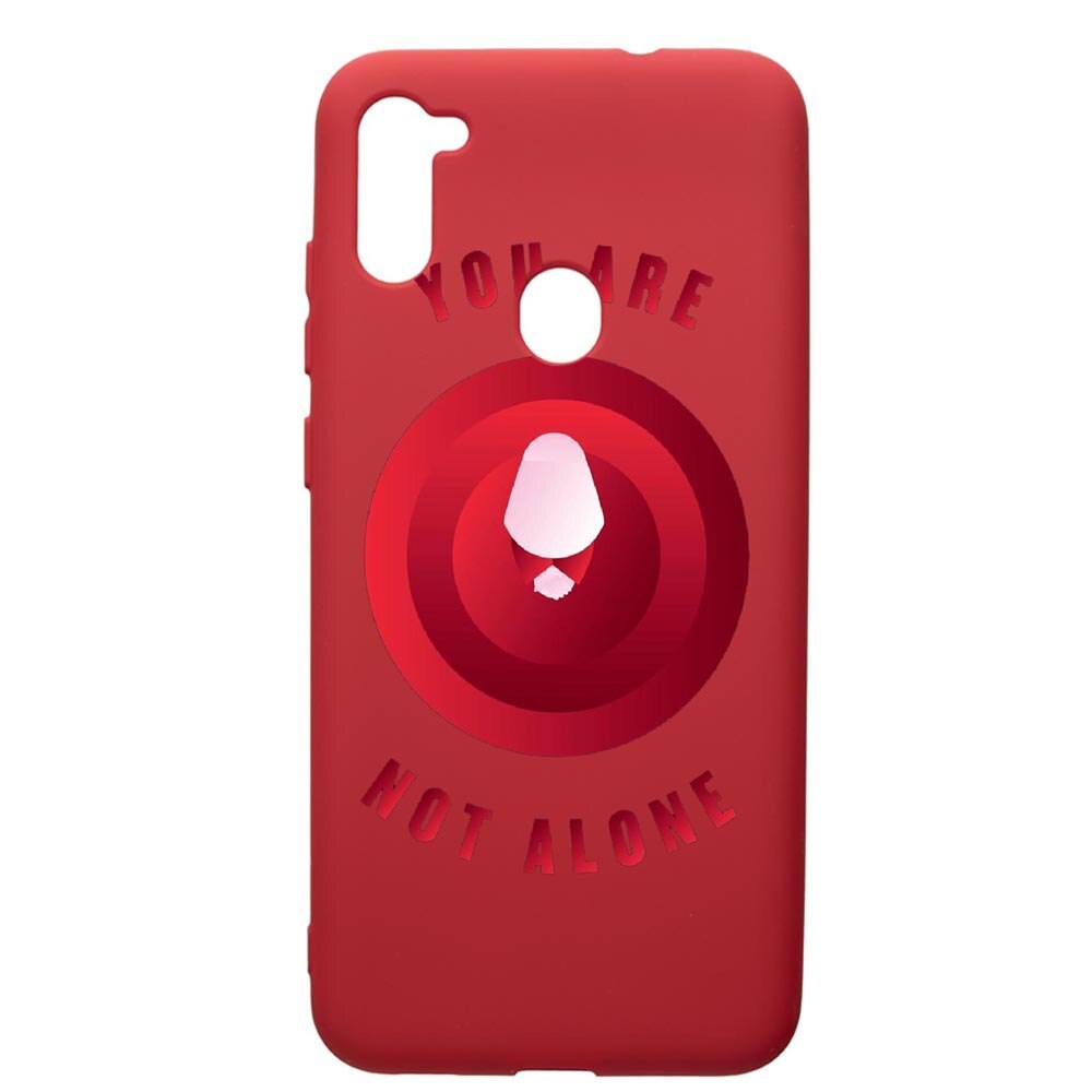 Husa de protectie Samsung Galaxy A11, The Handmaid's Tale, silicon, cu interiorul din material textil, protectie camera, Red, PR284