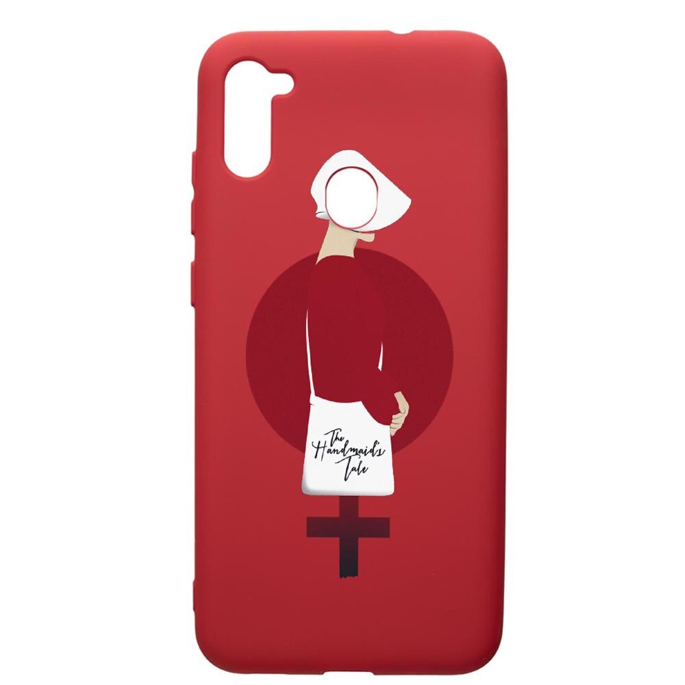 Husa de protectie Samsung Galaxy A11, The Handmaid's Tale, silicon, cu interiorul din material textil, protectie camera, Red, PR283
