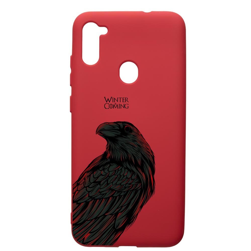 Husa de protectie Samsung Galaxy A11, Game Of Thrones, silicon, cu interiorul din material textil, protectie camera, Red, PR285