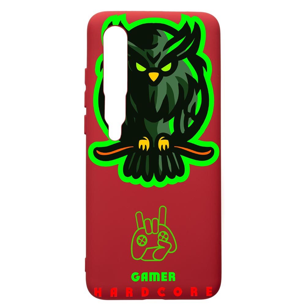 Husa de protectie Xiaomi Mi 10 / Mi 10 Pro, Gamers, Hardcore, silicon, cu interiorul din material textil, protectie camera, Red, PR288