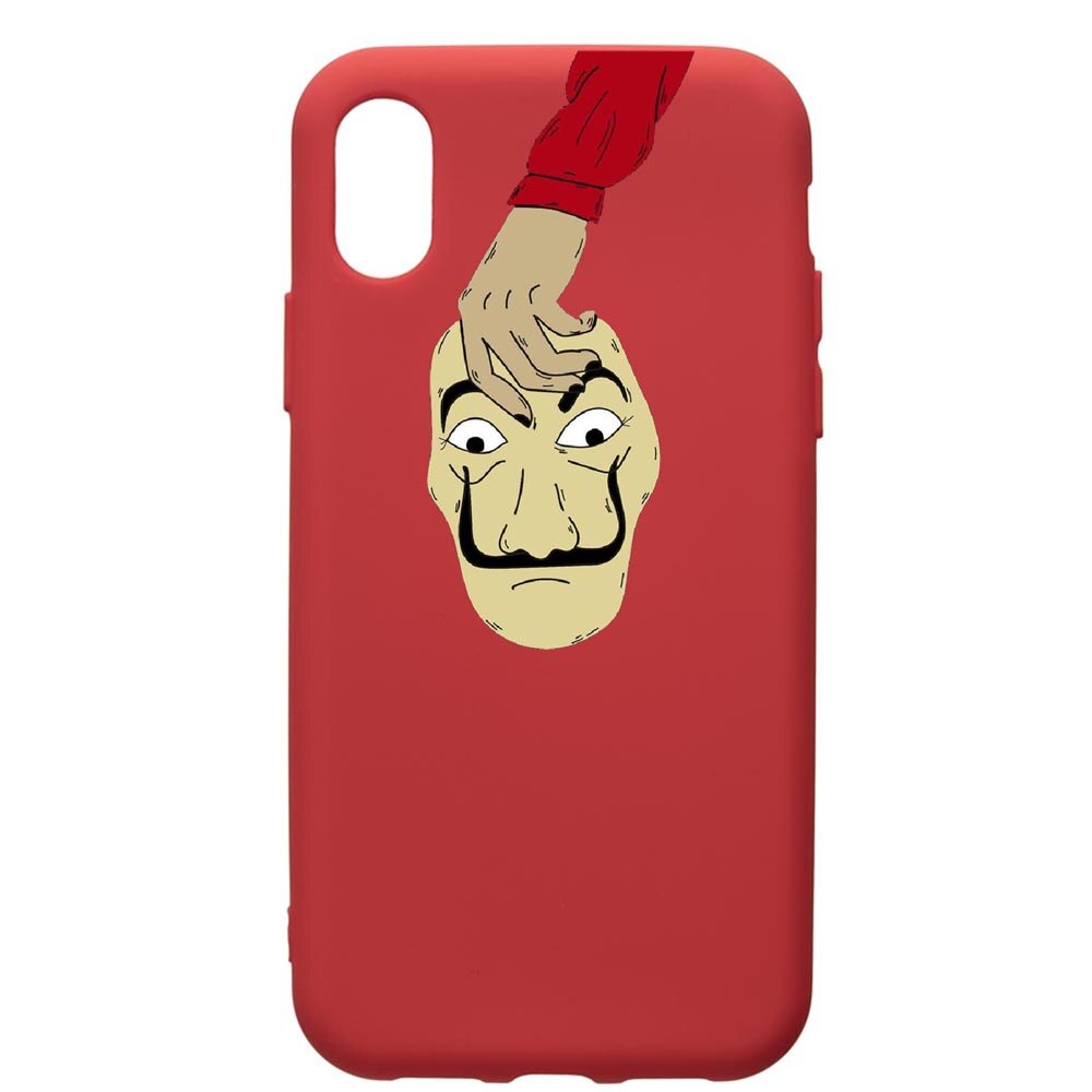 Husa de protectie Xiaomi Redmi 7A, La Casa De Papel, silicon, cu interiorul din material textil, protectie camera, Red, PR295