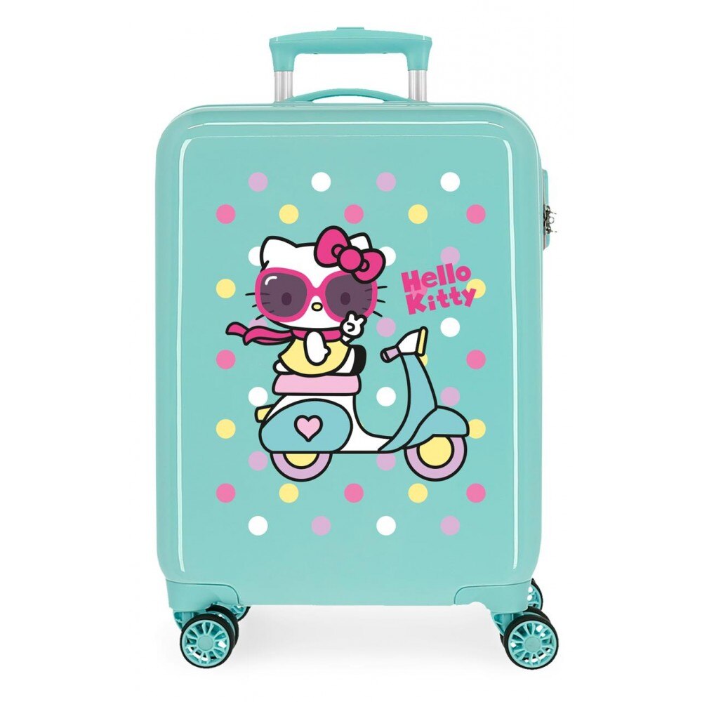 Troler cabina ABS Girl Gang Hello Kitty, turcoaz