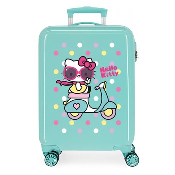 Troler cabina ABS Girl Gang Hello Kitty, turcoaz Troler cabina ABS Girl Gang Hello Kitty, turcoaz