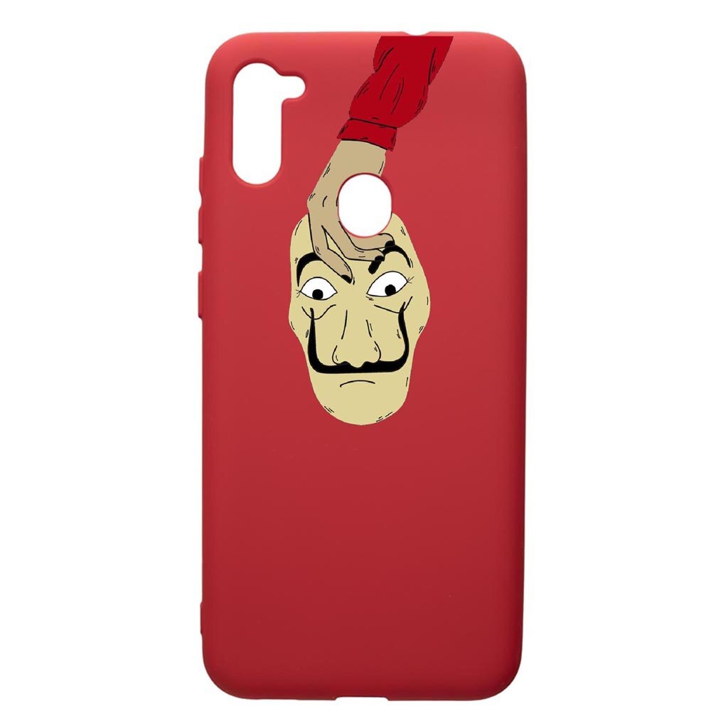 Husa de protectie Samsung Galaxy A11, La Casa De Papel, silicon, cu interiorul din material textil, protectie camera, Red, PR295