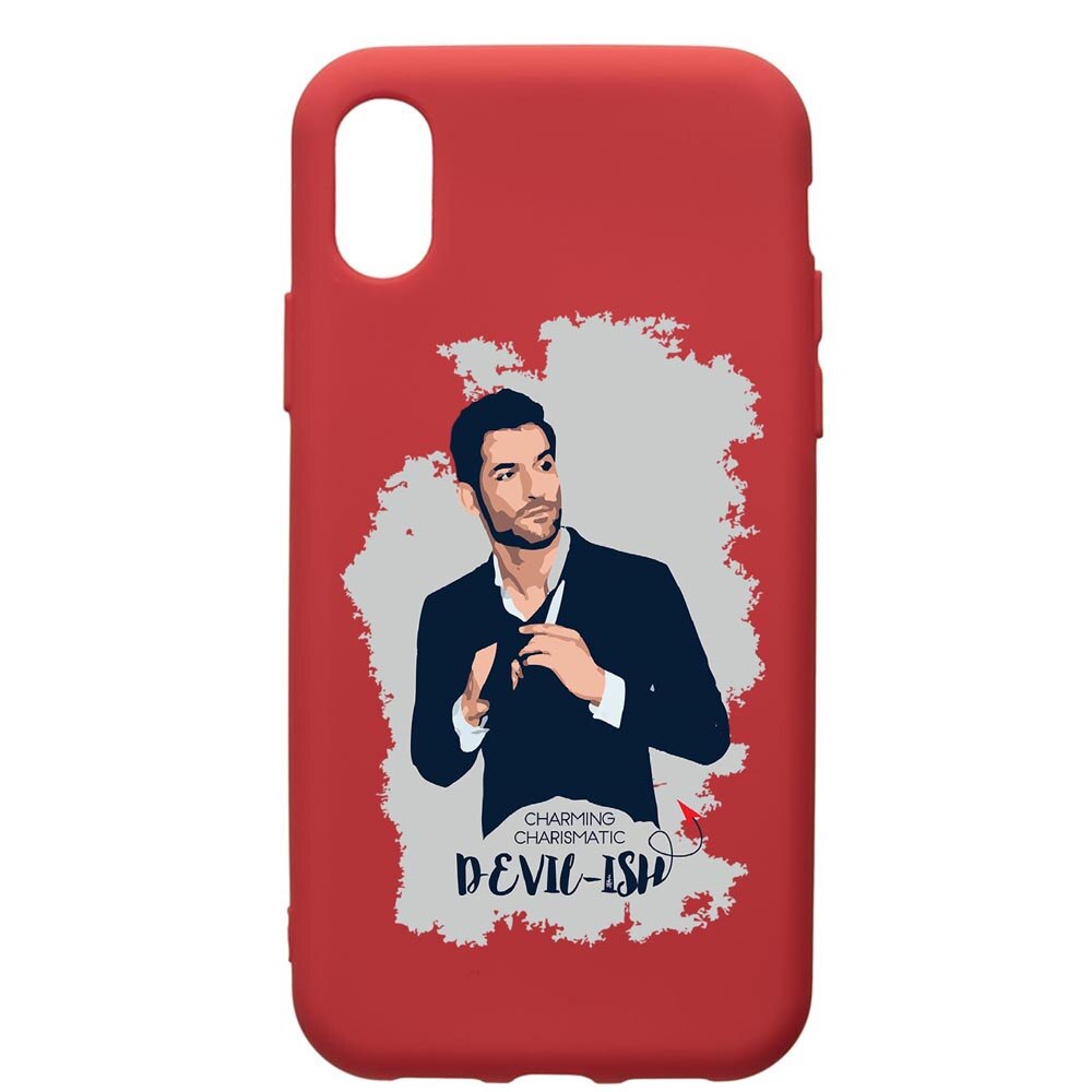 Husa de protectie Samsung Galaxy A10, Lucifer, silicon, cu interiorul din material textil, protectie camera, Red, PR299