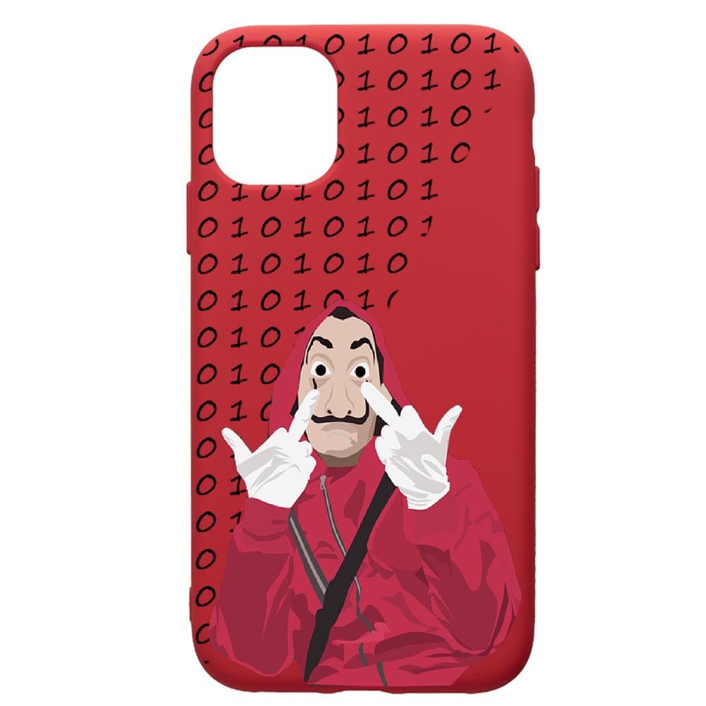 Husa de protectie Samsung Galaxy A51, La Casa De Papel, silicon, cu interiorul din material textil, protectie camera, Red, PR297