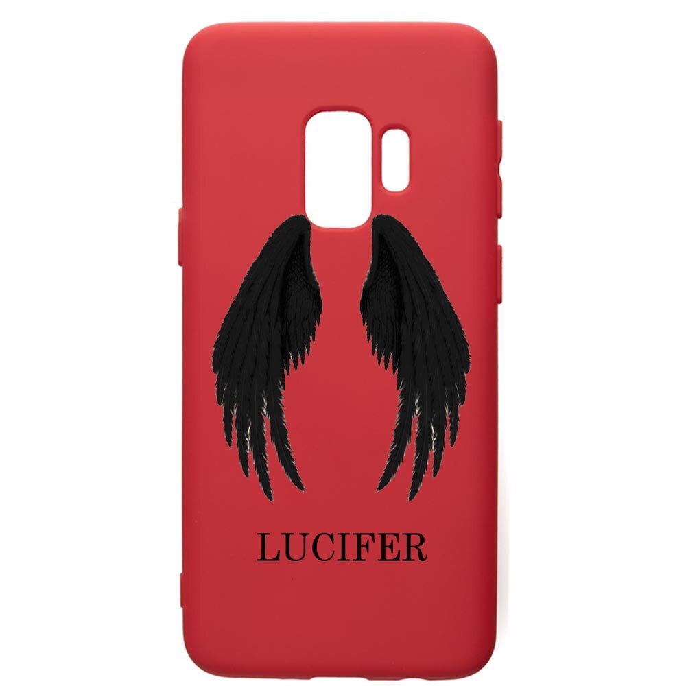 Husa de protectie Samsung Galaxy S9, Lucifer, silicon, cu interiorul din material textil, protectie camera, Red, PR298