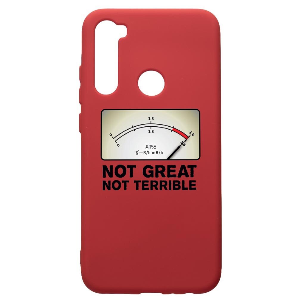Husa de protectie Xiaomi Redmi Note 8, Chernobyl, silicon, cu interiorul din material textil, protectie camera, Red, PR276
