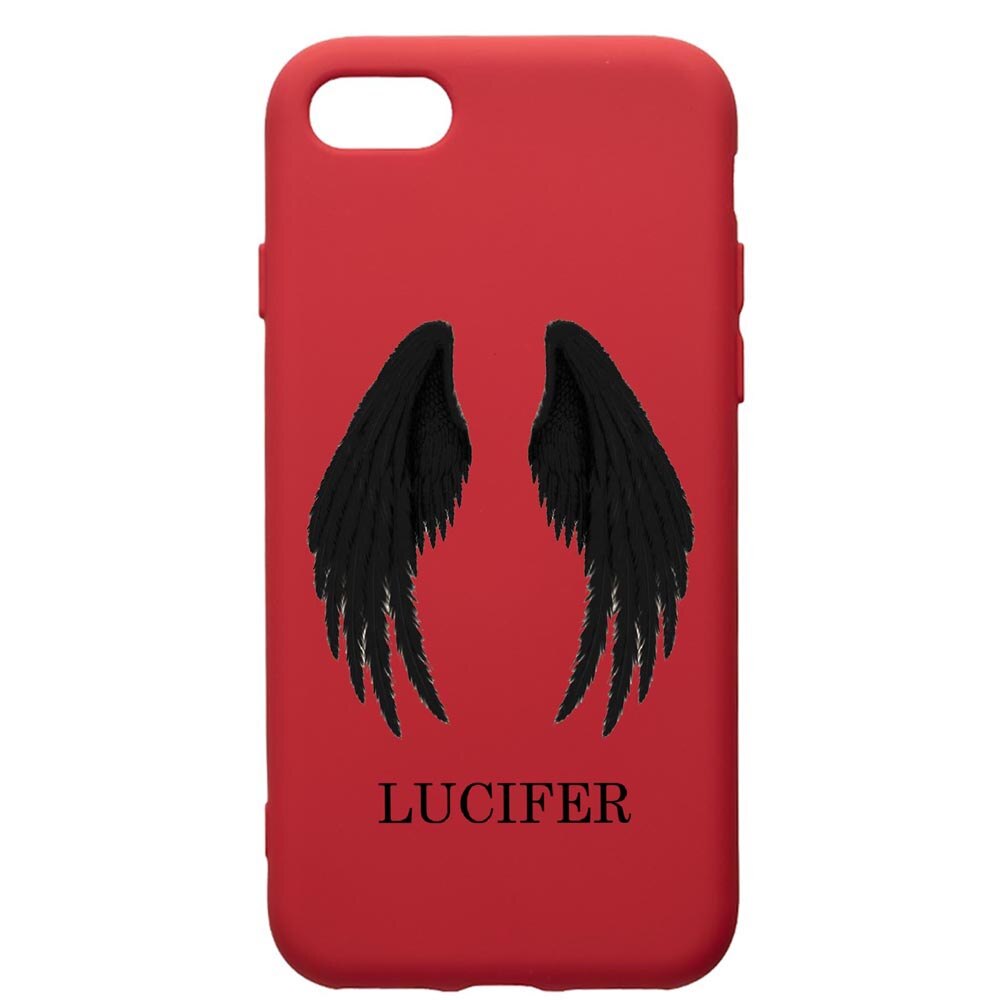 Husa de protectie Apple iPhone SE 2 / iPhone 8 / iPhone 7, Lucifer, silicon, cu interiorul din material textil, protectie camera, Red, PR298